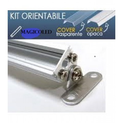 Profilo alluminio angolare PRO 1mt o 2mt con copertura trasparente -  Eurekaled