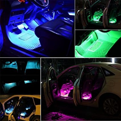 Kit Luce Ambientale per Auto,48 Striscia LED Auto Interni, LED RGB per  Auto, Luci Auto Interni, Illuminazione Interna a LED per Auto, RGB Luci LED