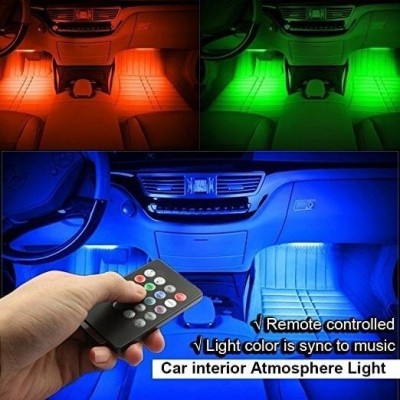 Striscia LED AutoLuci LED Interne per Auto con 48 LED RGB 4 Barre Striscia  LED Auto
