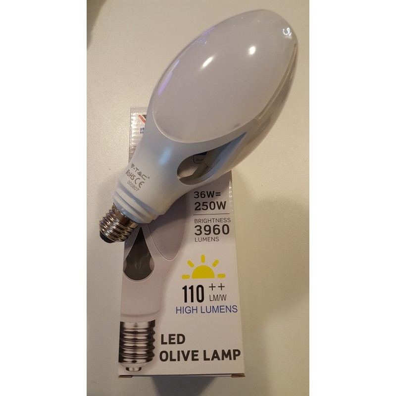 LAMPADINA LED OLIVE LAMP E27 36W CHIP SAMSUNG 4000k*